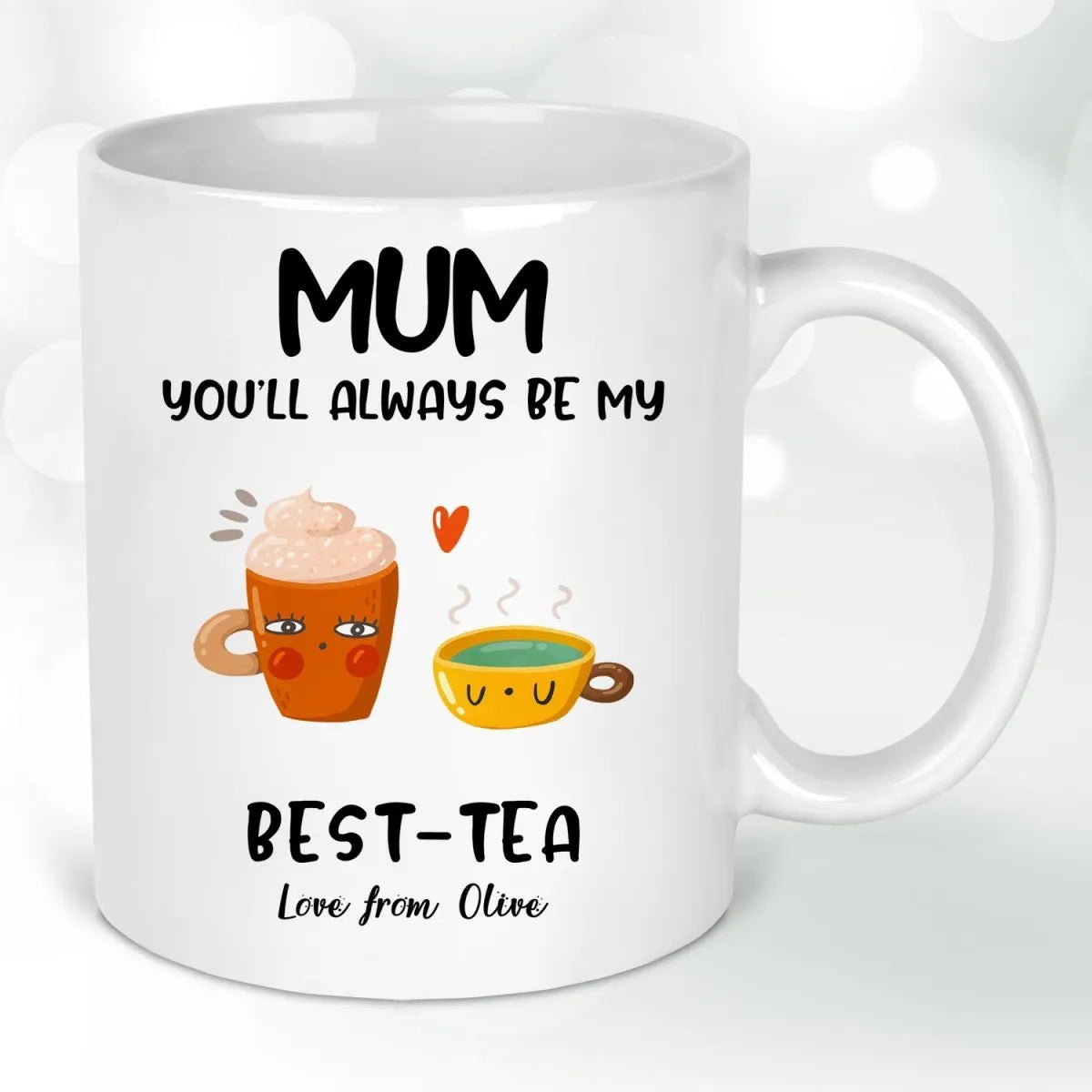 Customised Best-Tea Mug for Mum - Charming Birthday Present - DENMARY