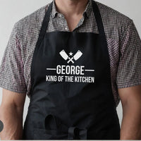 Thumbnail for Customised Chef's Apron - Birthday & Christmas Gift - For Him - 'King of The Kitchen' - DENMARY