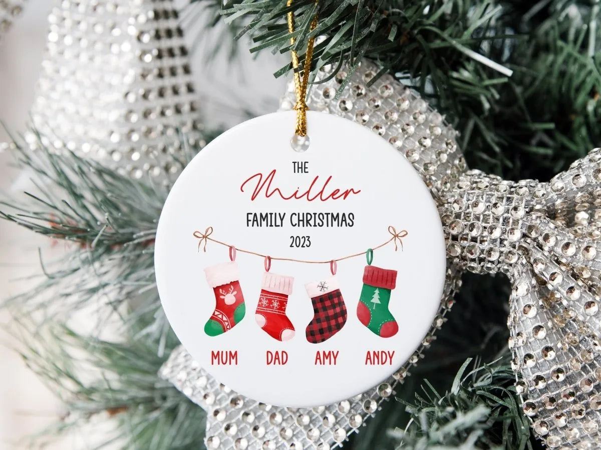 Customised Christmas Bauble - Family Keepsake - Grandparents' Gift - DENMARY