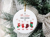 Thumbnail for Customised Christmas Bauble - Family Keepsake - Grandparents' Gift - DENMARY