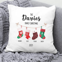 Thumbnail for Customised Christmas Pillowcase - Festive Stocking Motif - Family Xmas Gift - DENMARY