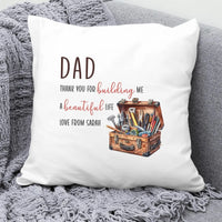 Thumbnail for Customised Cushion for Dad - Grandad - Festive & Birthday Present - With Grandchildren's Messages - DENMARY