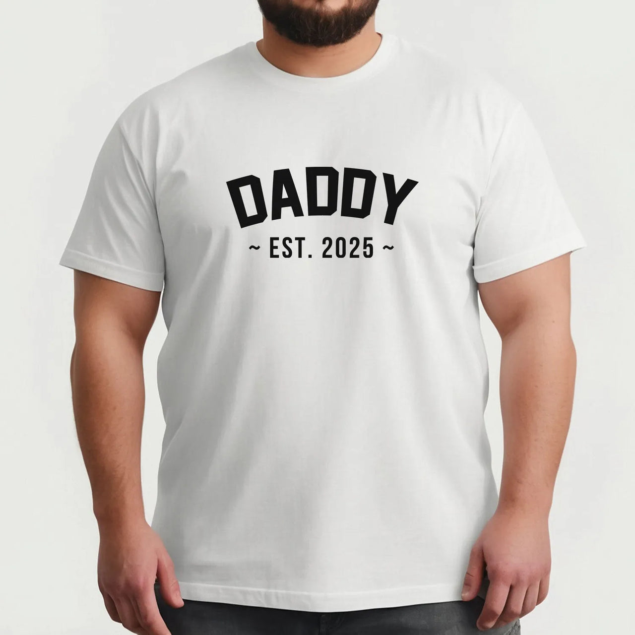 Customised Dad T-Shirt - Father's Day Tee - New Father Present - Est. Year - DENMARY