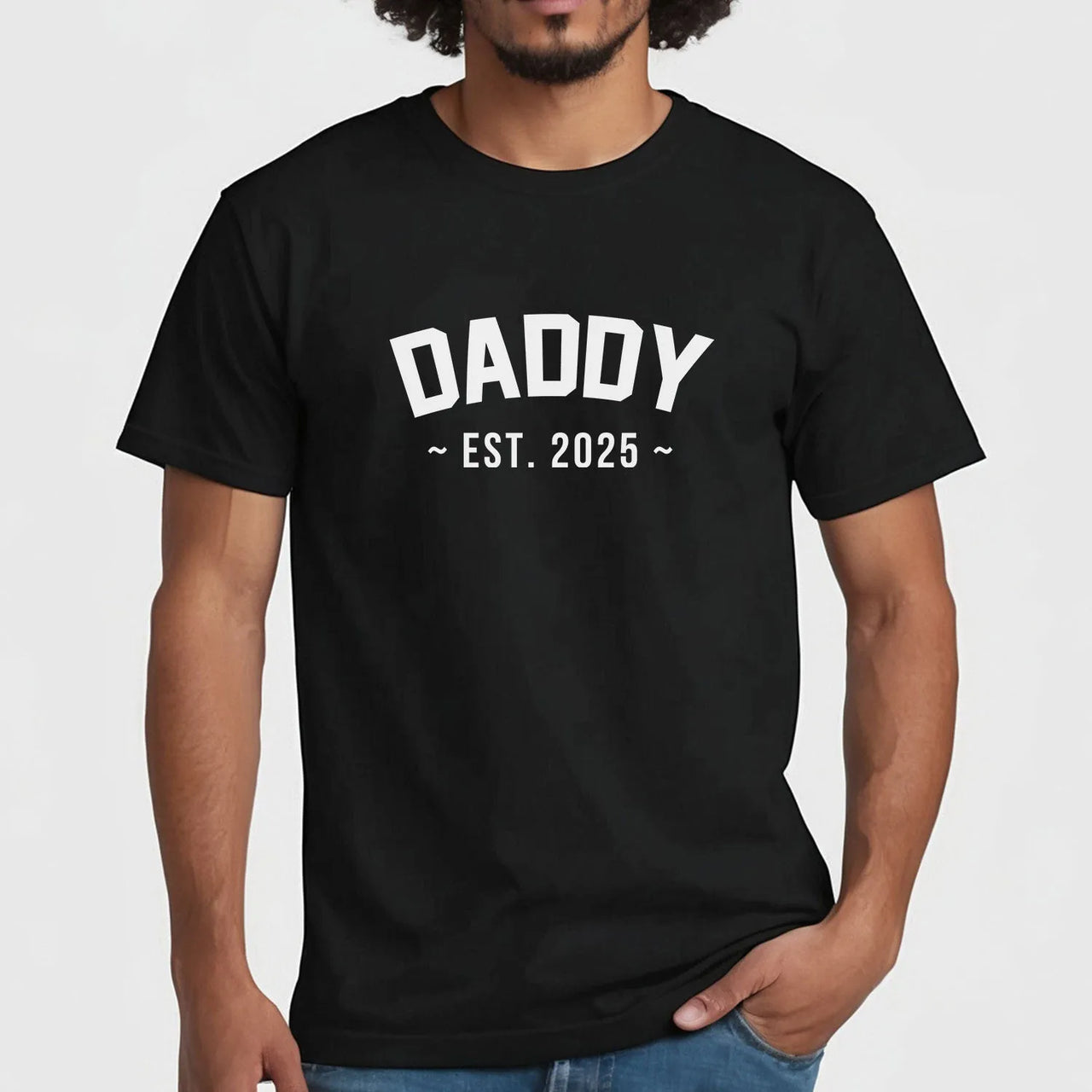 Customised Dad T-Shirt - Father's Day Tee - New Father Present - Est. Year - DENMARY