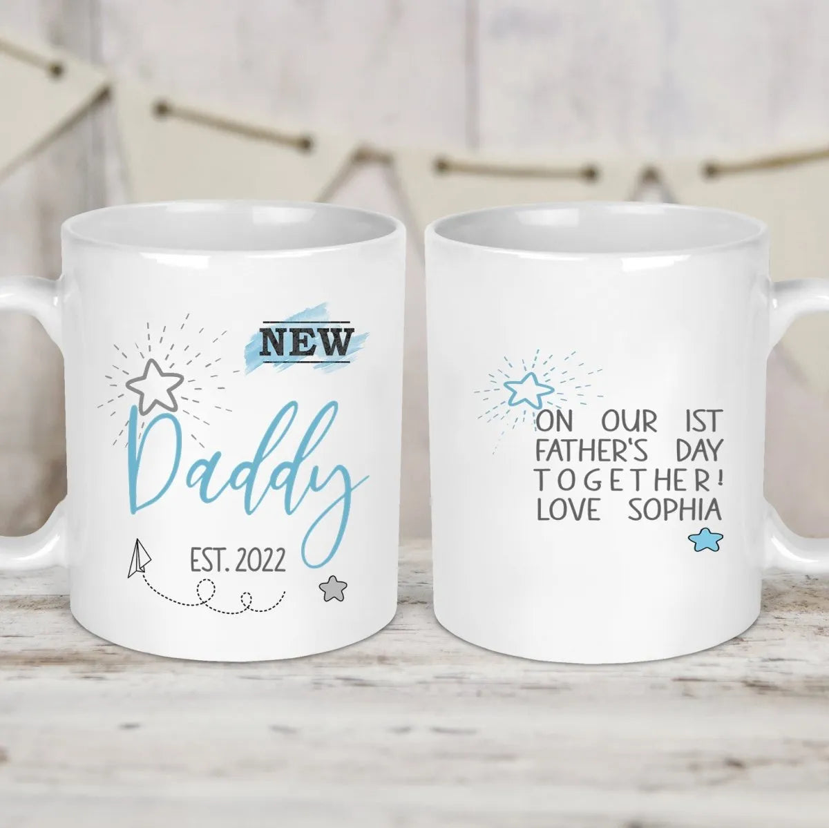 Customised New Father Mug - Birthday - Christmas Gift - First-Time Dad - DENMARY