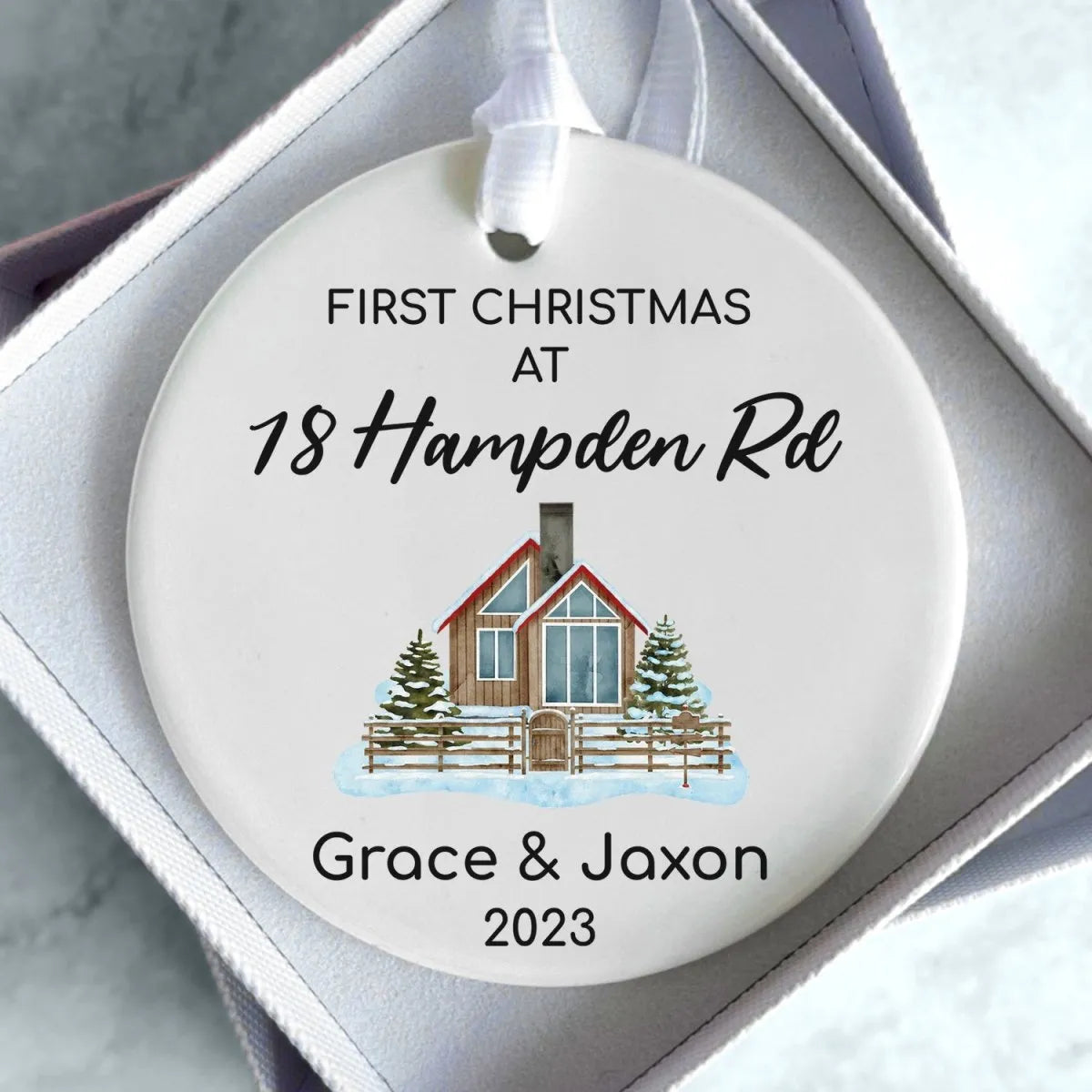 Customised New Home Xmas Bauble - Couples' First Christmas - Keepsake Ornament - DENMARY