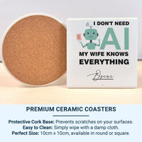 Funny Husband Mug – Personalised Name Robot Graphic Ceramic Coffee Cup Gift