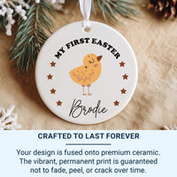 Baby First Easter Ornament - Chick Keepsake with Name for 2025 Spring
