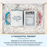 Gamer Nutritional Facts Mug _ Funny Personalised Gaming Gift for Streamers and Players