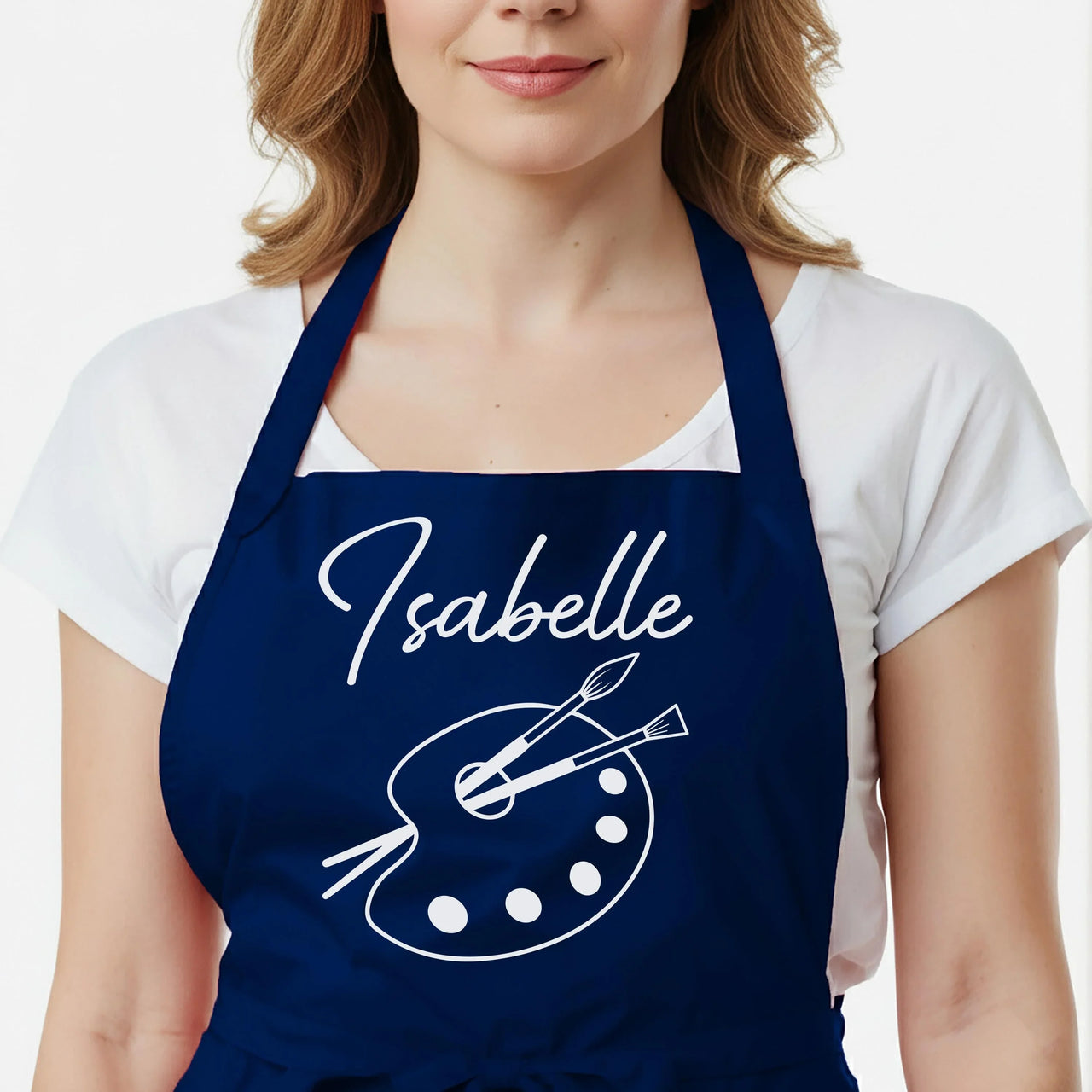 Personalised Painting Apron - Custom Name, Adjustable Fabric, Durable Cotton Blend
