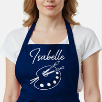 Personalised Painting Apron - Custom Name, Adjustable Fabric, Durable Cotton Blend