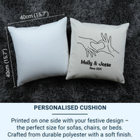 Personalised Heart Cushion – Romantic Couple Gift With Custom Names & Year