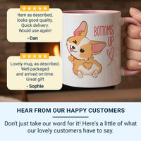 Corgi Mug – Funny Dog Lover Gift With Heart Butt Pup Illustration – Ceramic Coffee Cup