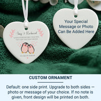 Valentine Penguin Ornament – Heart Shaped Keepsake With Custom Names & Love Quote DENMARY