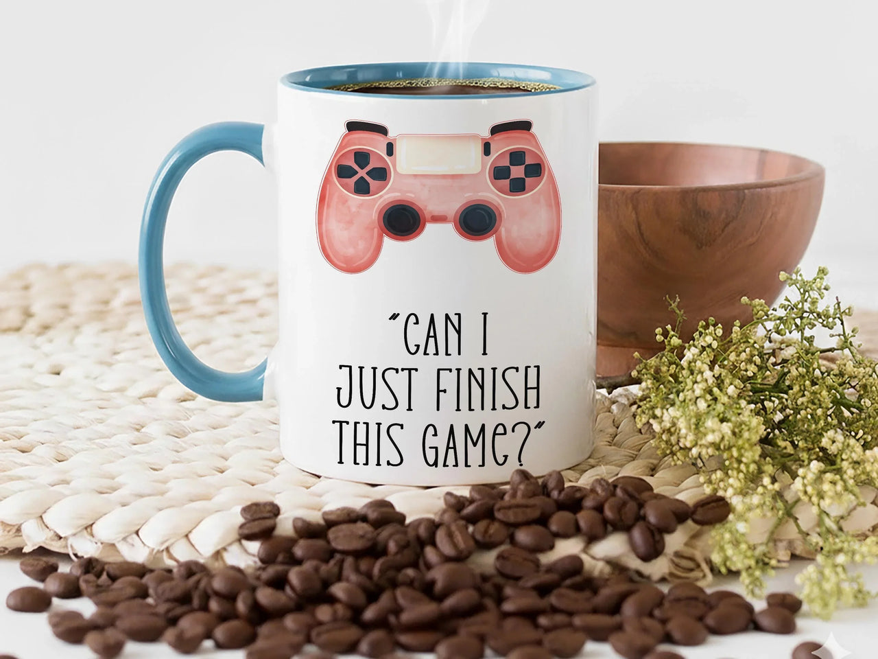 Funny Gamer Mug – Pink Controller Design | Microwave Safe Gaming Coffee Cup