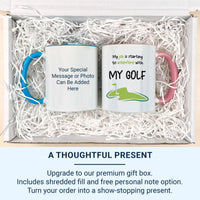 My Job Interfering With Golf Mug – Funny Golfer Gift – Humour Cup for Golf Lovers, Tee Time and Retirement