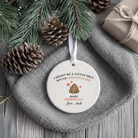 Funny Poop Emoji Ornament - Cheeky Mother Day Keepsake with Name for Mums DENMARY