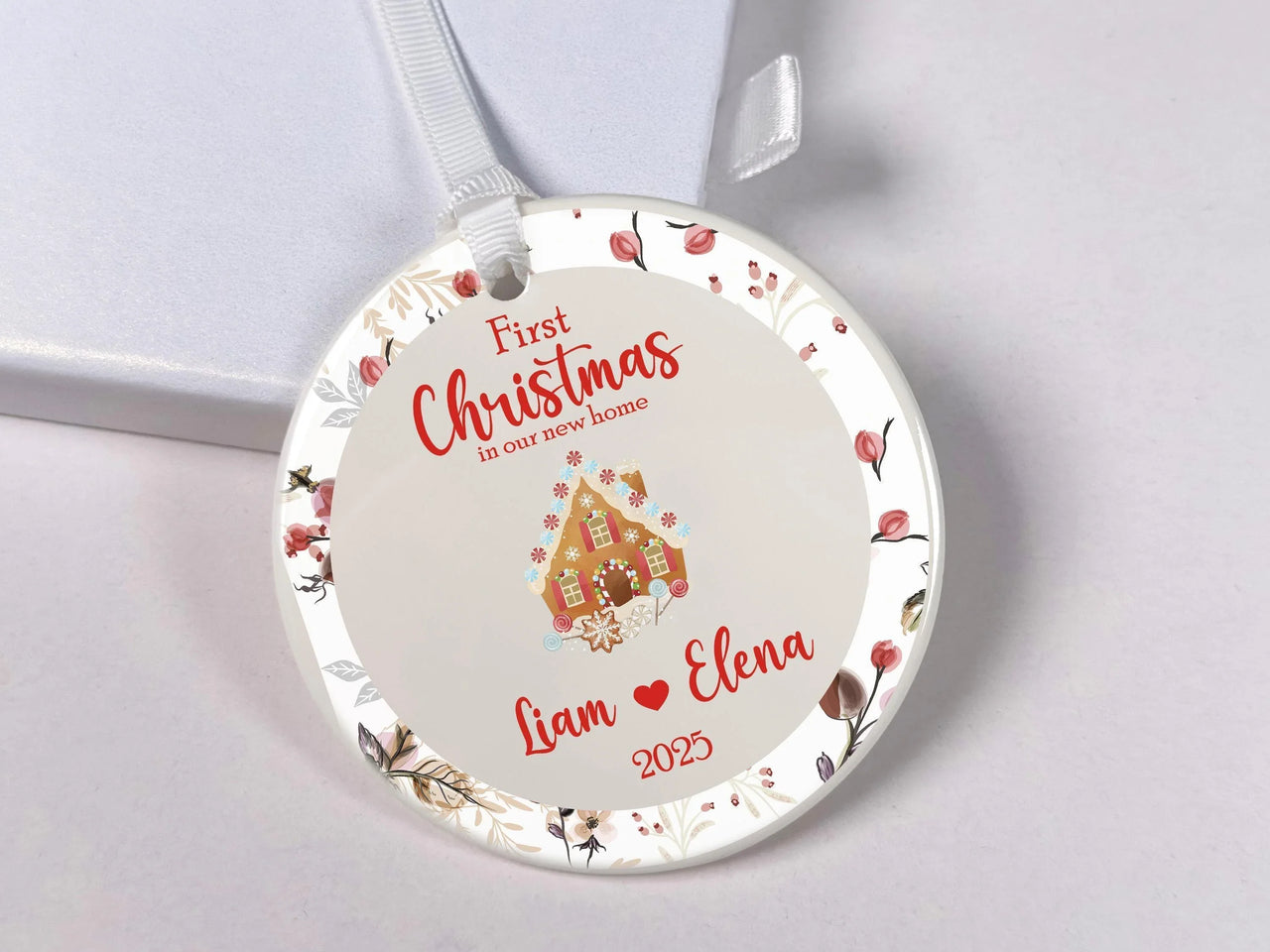 New Home Gingerbread Ornament - First Christmas Keepsake for Couples & Housewarming