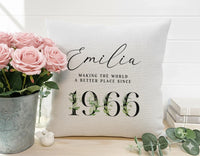 Personalised Birthday Cushion – Custom Name Pillow | Milestone Gift Cushion