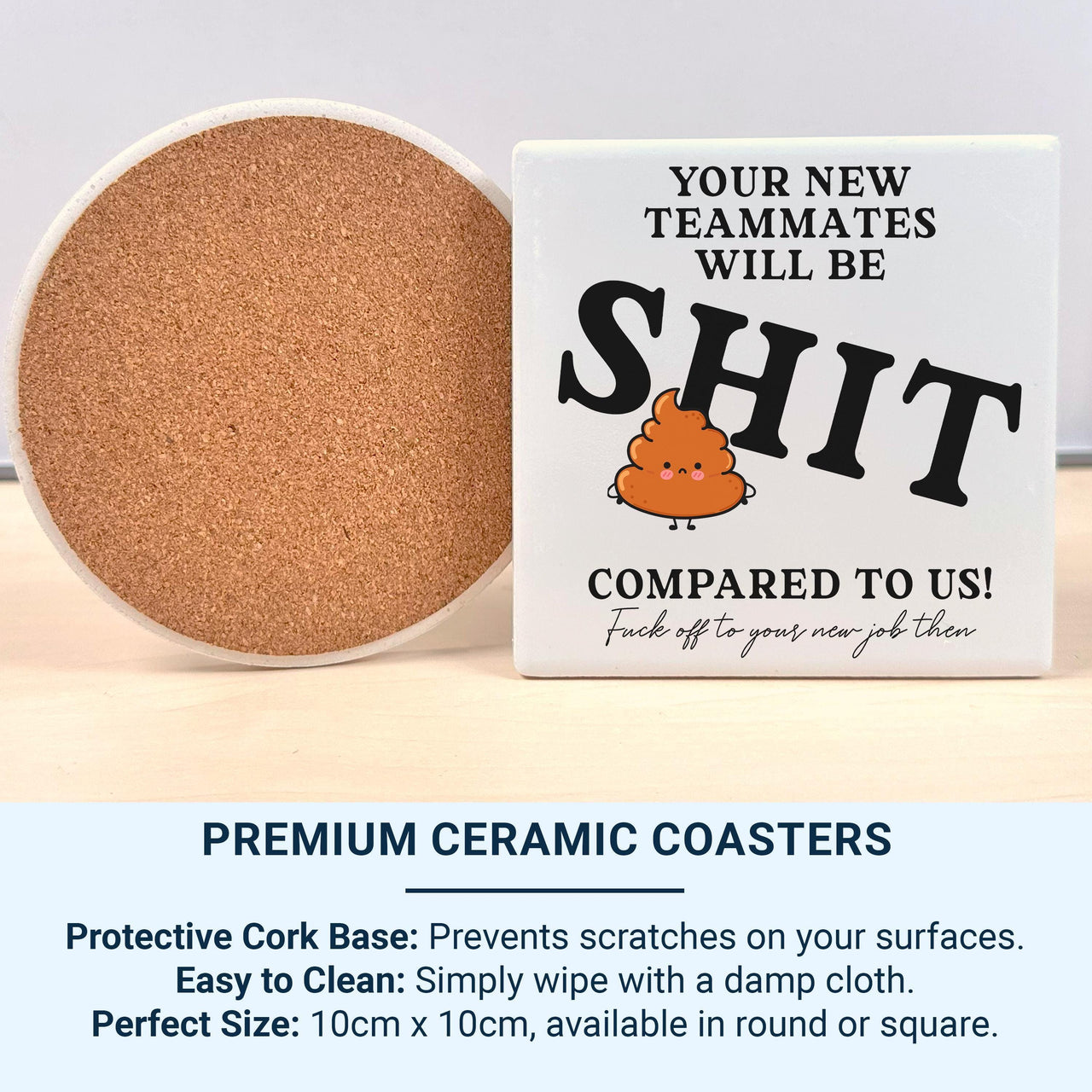 Funny Leaving Gift Mug – “Your New Teammates Will Be Sh*t Compared to Us” – Rude Colleague Goodbye and New Job Office Banter