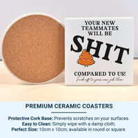 Funny Leaving Gift Mug – “Your New Teammates Will Be Sh*t Compared to Us” – Rude Colleague Goodbye and New Job Office Banter