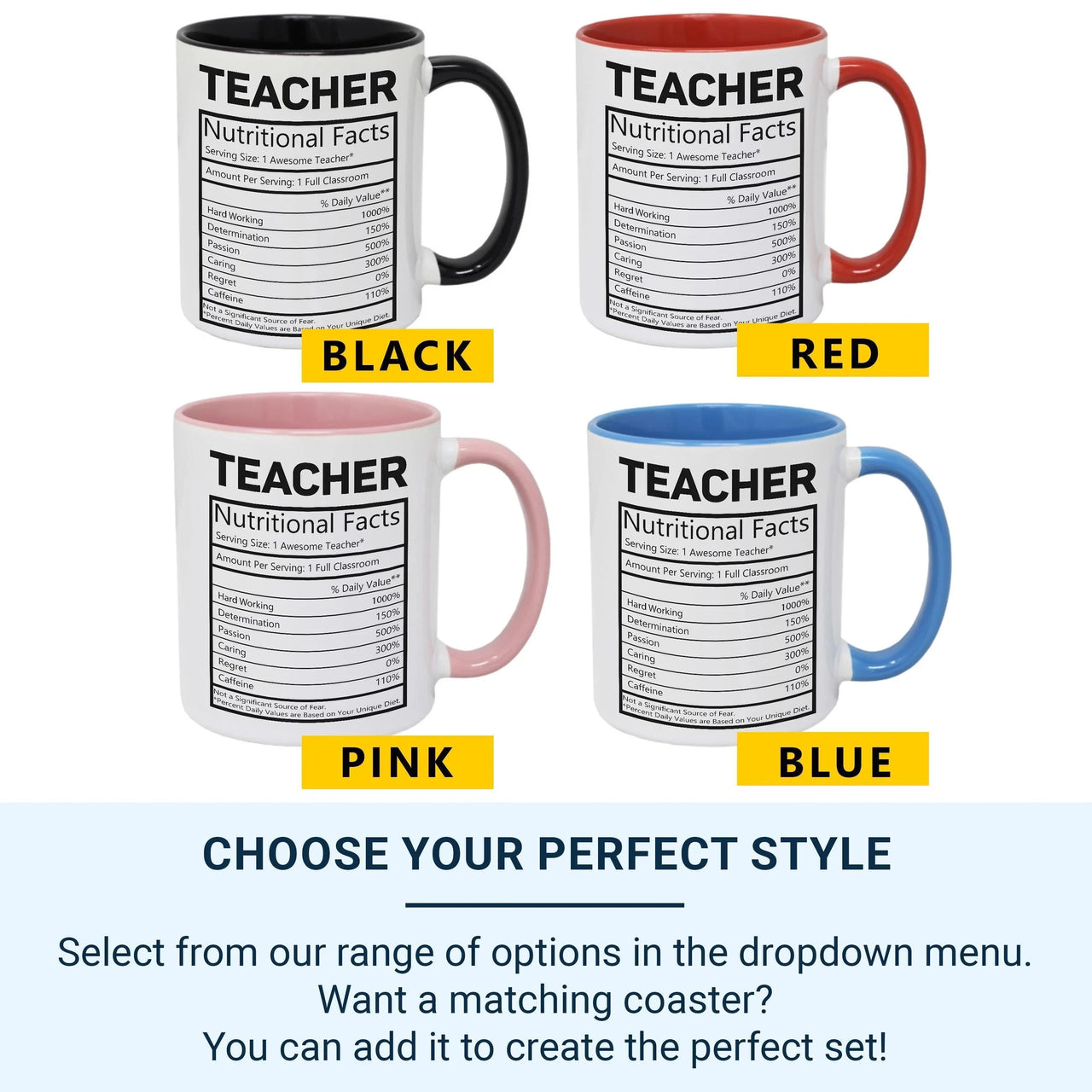 Teacher Appreciation Mug – Funny Teacher Gift | Personalised Ceramic Coffee Cup
