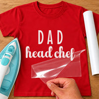 Dad Head Chef Iron-On Transfer - Crown Slogan Design