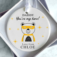 Thumbnail for Daddy Hero Keepsake - Father's Day Personalised Ornament - DENMARY