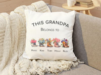 Personalised Grandpa Cushion - Fun Family Keepsake with Grandchildren's Names
