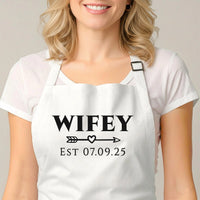 Personalised Couple Aprons – Matching Custom Name Aprons with Adjustable Fit