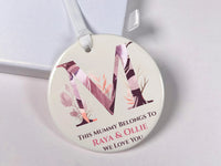 Floral Letter Mummy Ornament - Initial Keepsake with Children Names for Mother Day