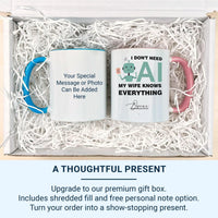 Funny Husband Mug – Personalised Name Robot Graphic Ceramic Coffee Cup Gift