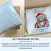 Baby First Christmas Cushion – Personalised Baby Cushion with Custom Name Cover