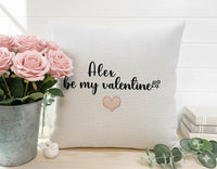 Personalised Valentine Cushion – Romantic Heart Pillow with Custom Name Gift