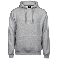Premium hoodie (Tee Jays Hooded Sweatshirt) in heather grey, plain front before personalisation