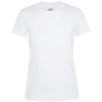 Ladies fit T-shirt (SOL'S Regent) in white, plain front before personalisation