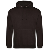 Classic hoodie (AWDis College Hoodie) in black, plain front before personalisation