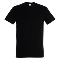 Classic T-shirt (SOL'S Imperial) in black, plain front before personalisation