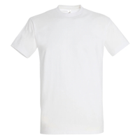 Classic T-shirt (SOL'S Imperial) in white, plain front before personalisation