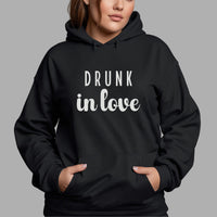 Drunk In Love Iron-On Transfer shown on a hoodie