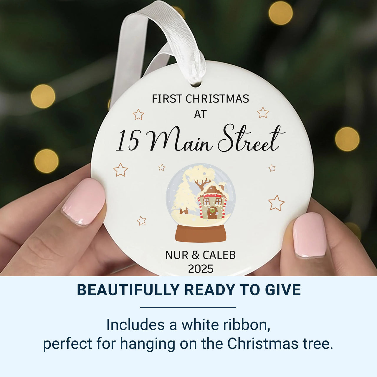 New Home Christmas Ornament, Personalised Xmas Keepsake, Our First Home Ornament, First Christmas Bauble Decoration, Housewarming Present