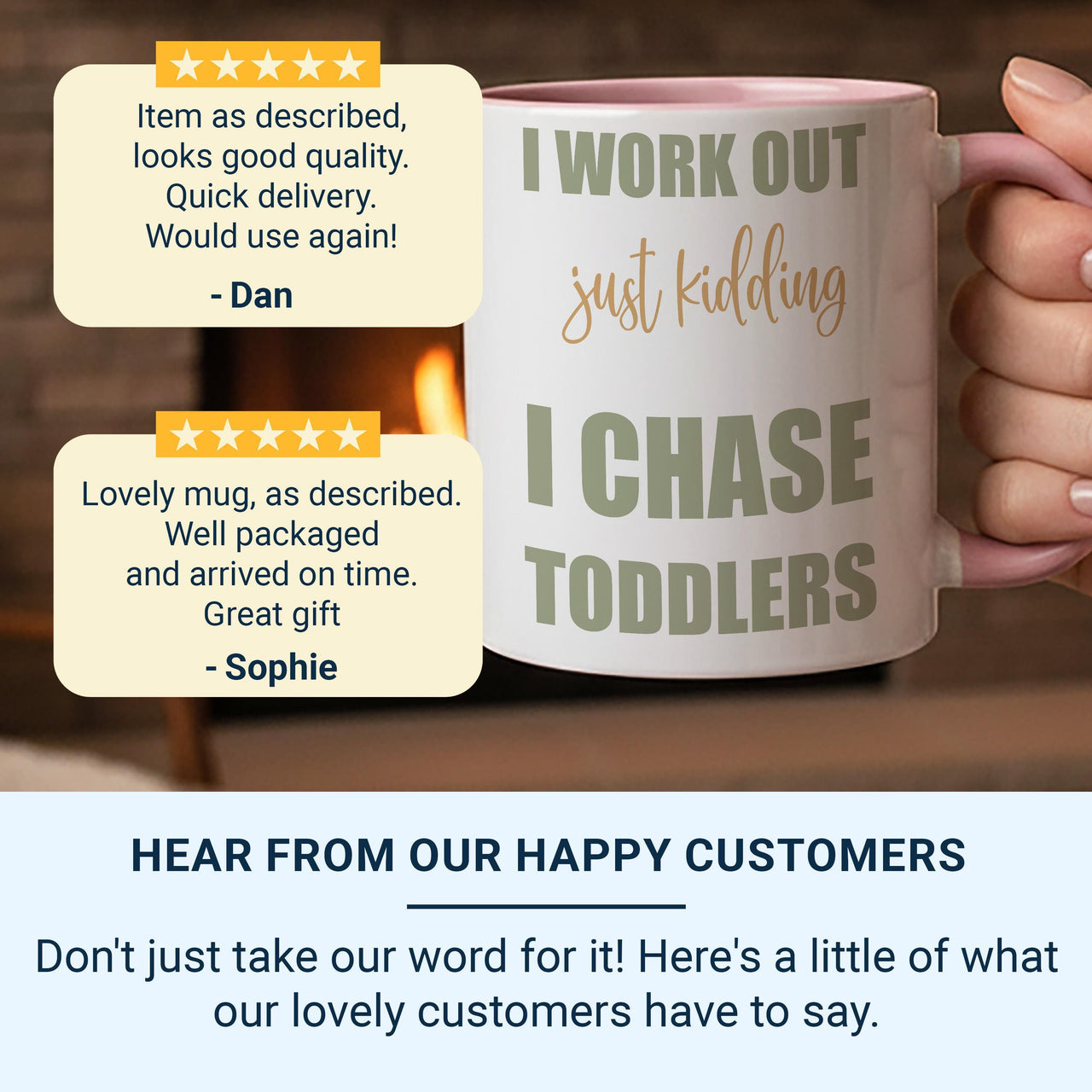 I Chase Toddlers Mug – Funny Parent Gift for Mums and Dads – Real Workout Joke for Nursery Runs and School Mornings