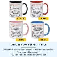 Work Bestie Definition Mug – Funny Coworker Friendship Gift – Office Secret_Language, Snack_Raid and Second_Home Vibes