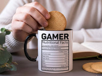 Funny Gamer Nutritional Facts Mug, Gift for Gamers, 11oz Cup, Best Gamer Ever Coffee Mug, Gift for Him, Gamer Boyfriend Mug, Gaming Gift UK