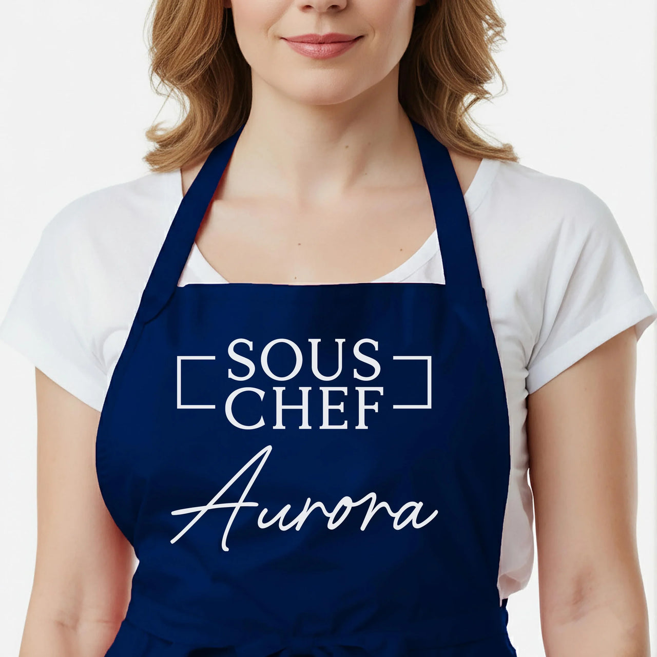 Matching Couple Aprons – Personalised Metallic & Glitter Print Kitchen Gift Set