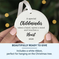 Childminder Ornament 2026 - Heartfelt Quote Keepsake with Name Option DENMARY
