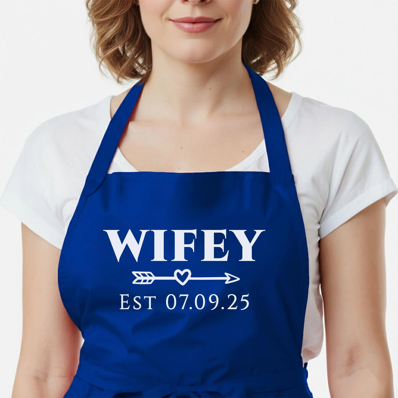 Personalised Couple Aprons – Matching Custom Name Aprons with Adjustable Fit