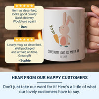 Some Bunny Loves You Personalised Mug – Name and EST. Year with Cute Bunny – New Baby, First Easter and Nursery Keepsake