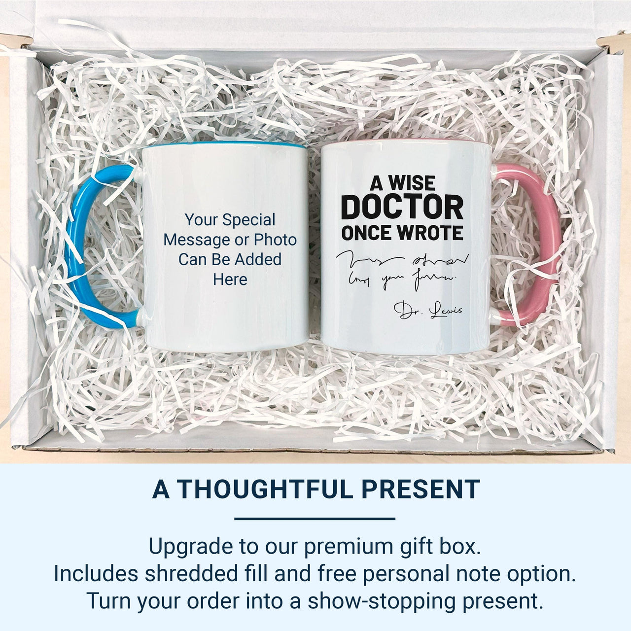 Wise Doctor Quote Mug - Personalised Surname Medical Gift - Inspirational Doctor Appreciation Keepsake