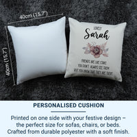 Personalised Friends are Like Stars Cushion - Novelty Pillow for Best Friend - Birthday or Christmas Gift - Sister Present - Bestie Gift